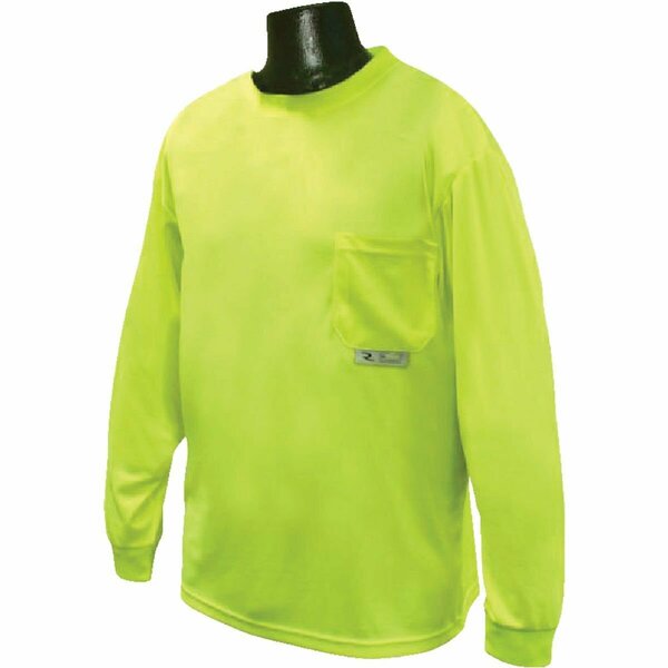 Safety Works Professional Hi-Vis Green Long Sleeve Safety Shirt, XL SW46406-XL